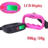 50kg /10g Portable Electronic Luggage Scale Digital Weight Hanging Scale LCD Display kg / lb / oz / g Rose/ Black Scales
