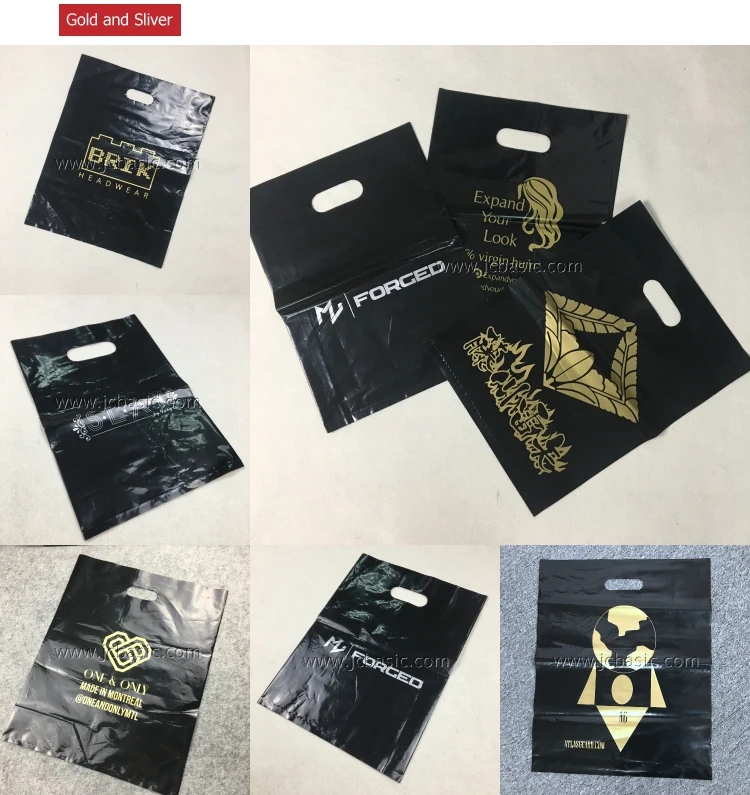 Custom Design Logo Printing PE Cheap Die Cut Handle Shopping Carrying Plastic Bag