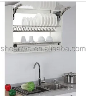 Wdj160 Guangzhou Kitchen Cabinet Stainless Steel Plate Rack With