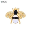 pave jewelry christmas diamond brooch Enamel Crystal Bee Brooches