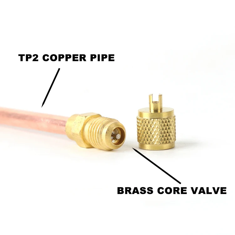 VILLCASE 10 unités de valve d'accès en laiton Tulead Valve de service de climatisation valve d'aiguille de charge valve de refroidissement de tube 