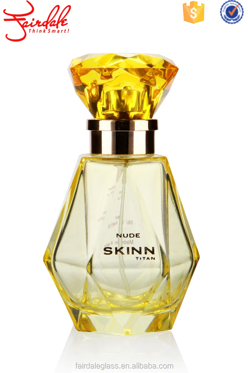 Diamond Shape Glass Perfume Bottle For With Crystal Cap - Buy Diamond