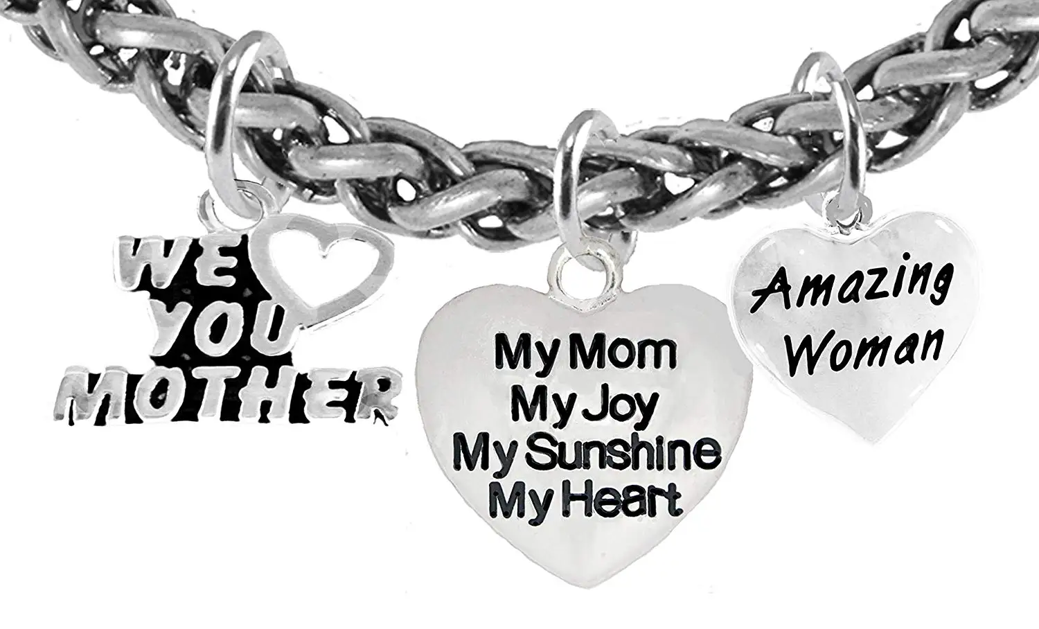 Cardinali Jewelry Mom,Worlds Greatest Mom.My Mom My Heart Safe-Nickel Free My Joy Hypoallergenic Bracelet Lead My Sunshine