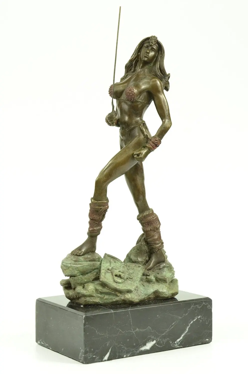Sexy Valkyrie Norse Mythology Warrior Goddess Fantasy Art Viking Bronze Figurine