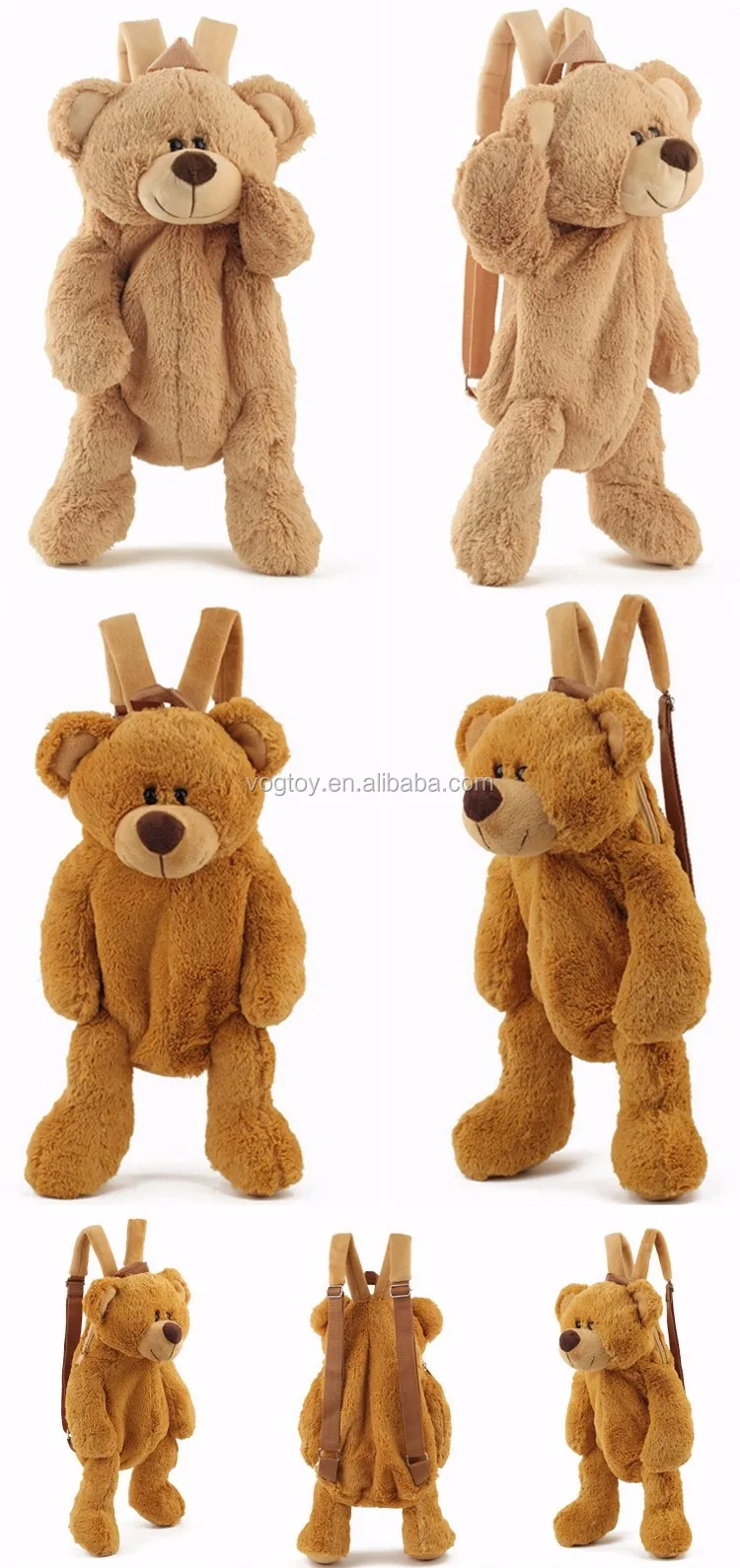 Hot Sale Kids Teddy Bear Shaped Custom Plush Backpack For Children's