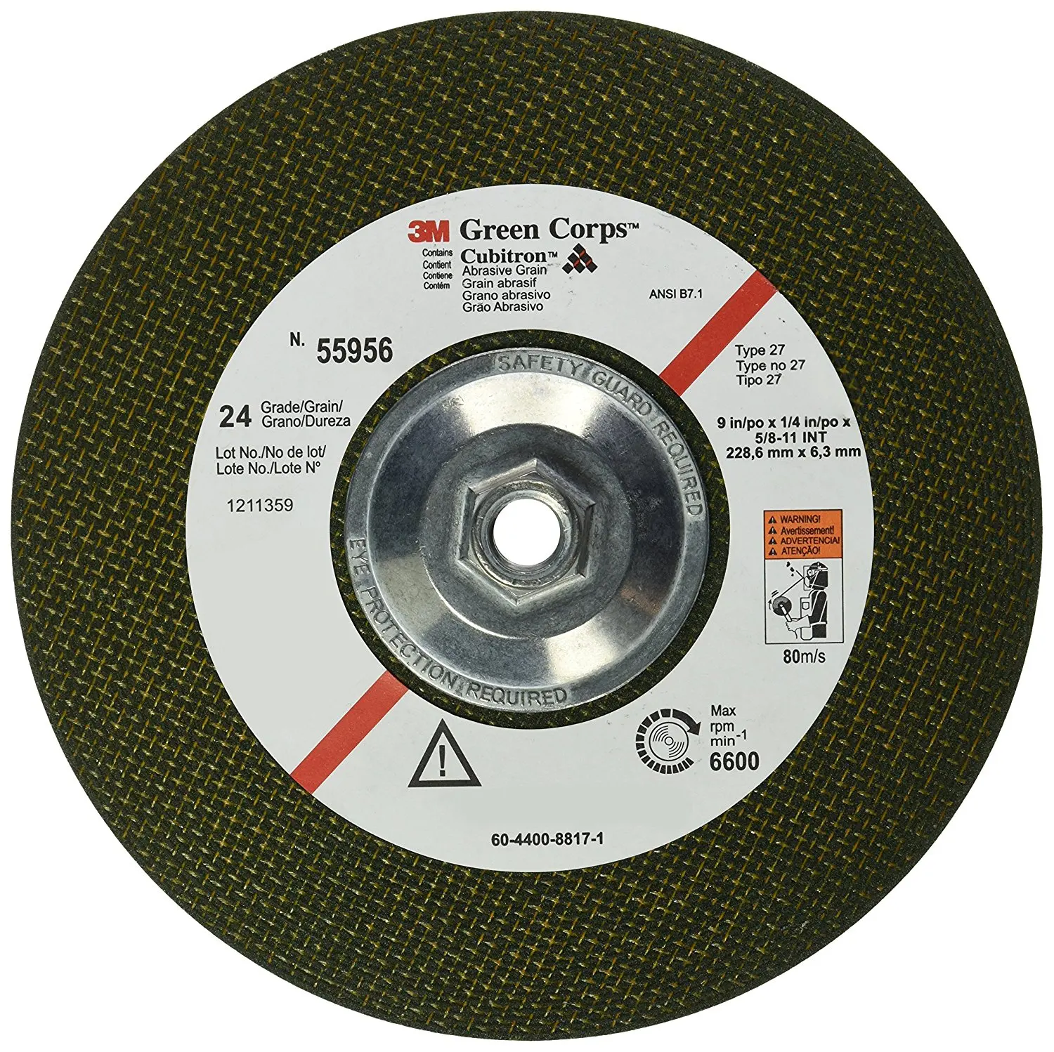 Green Corps 78 Center Hole Diameter 3m 13300 Rpm Ceramic Aluminum