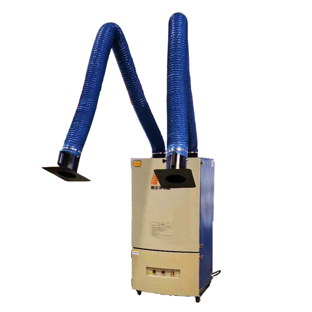 
High efficient 5.5kw 2 arms welding workshop air filter with automatic pulse cleaning 