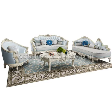 OE-FASHION European Sofa Set 7 Seater Living Room Solid Wood Furniture ...