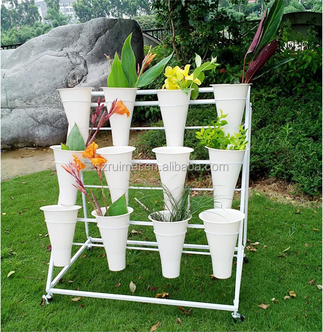 Metal 3tier 12 Pockets Flower Floral Florist Display Holder Racks Hanger Showcase Stands