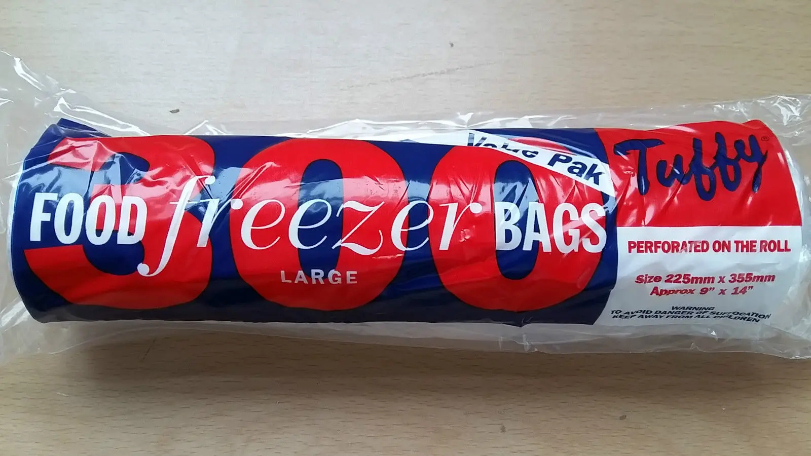 Food & Freezer Storage Bag Strong Large Reusable 500 Roll Packed Fresh