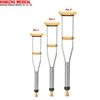 Aluminum alloy adjustable anti slip rubber bottom mat axillary crutch