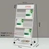 metal portable book display stands magazine shelf library magazine rack