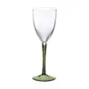 Tableware supplier Durable 9oz Swirl Optics White Wine glass with Green stem and foot