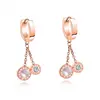 Simple Classical Crystal Drop Earrings