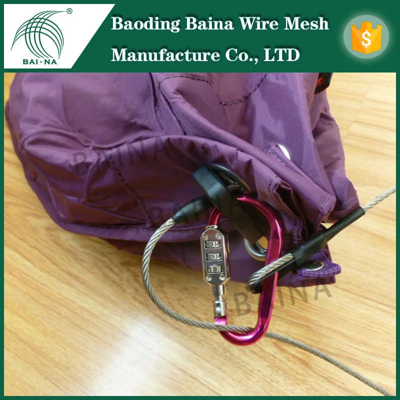 Stainless Steel Ferrule Mesh For Backpack Safety Wire/mesh Bag Buy