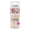 Nude Nail nature and nature with golden line trim Press On Nails Tips 954