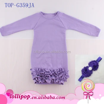 newborn ruffle gown