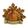 Harvest Thanksgiving Leaf Turkey Celebrate Figurine Statue
