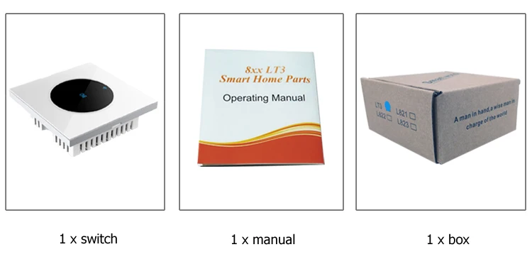 1 Gang 32A Remote Control Wall Touch App WiFi Smart Light Wireless Switch