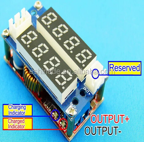 5A Adjustable CC//CV Step Down charge Module LED Panel Voltmeter Ammeter
