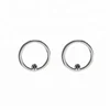 Minimalist design solitaire CZ stud blue sapphire circle earrings jewellery