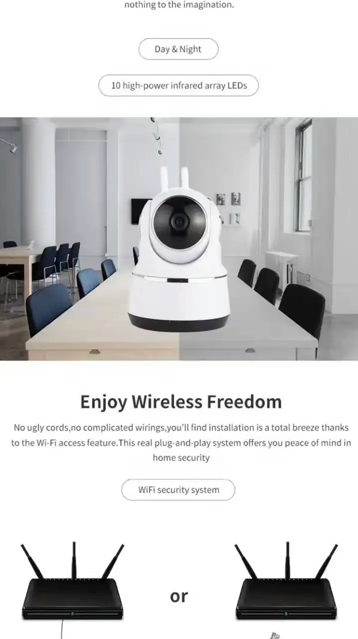 Factory price Smart Camera HD ants webcam mini 720P IP camera P2P Full HD Spy Clock