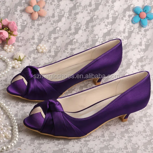 low heel purple shoes