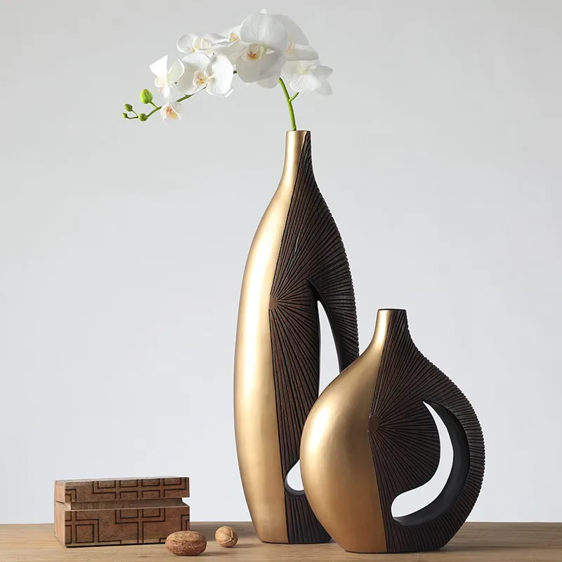 Cheap Wholesale Home Resin Vase Modern Decoration Floor Vase Large