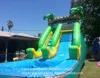 tropical inflatable water slide with pool inflatable beach single lane slide for sale