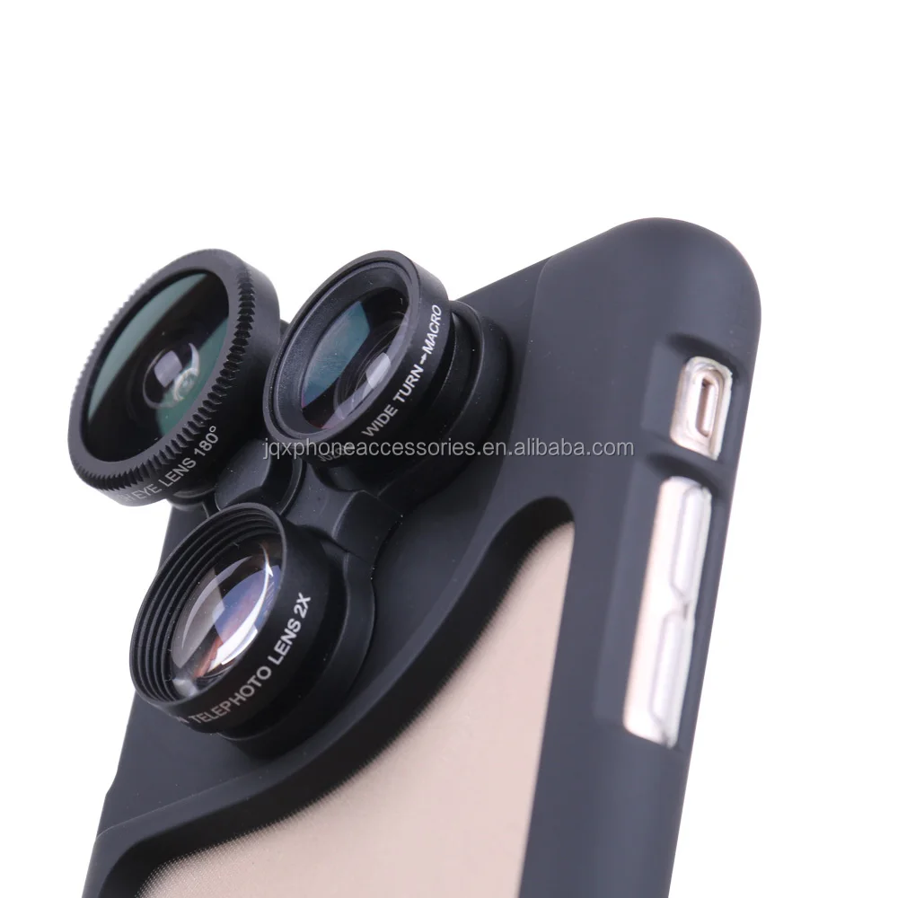 [Somostel] Brand new fashion 4 in 1 phone camera lens fish eye for iphone6 case