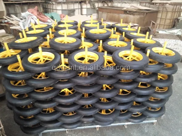 14inch solid rubber wheels for hand trolleys and wheel barrow