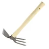 Low MOQ Carbon Steel Blade Cultivator Hand Tiller Tools Double head Hoe with wood handle