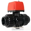 Factory Sell High Quality dn25 Valve De32mm 1" Electric Automatic Motorized Operate Plastic PVC Double True Union Flexible