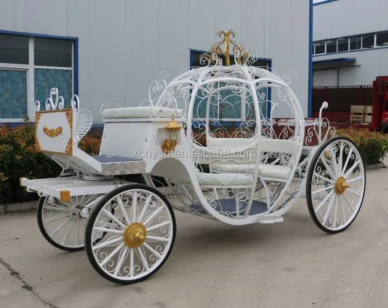 Pumpkin Cinderella White Horse Carriages Caleche Marriage 