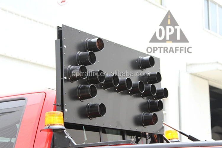 OPTRAFFIC SIGNS  LED flashing 13 15 25 50 lamps aluminum truck attenuators vehicle mounting arrow boards