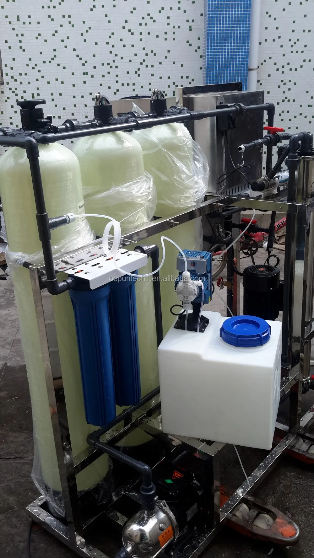Low price 250lph (1500gpd) reverse osmosis(ro) water purification system for BOREHOLE salty water desalination