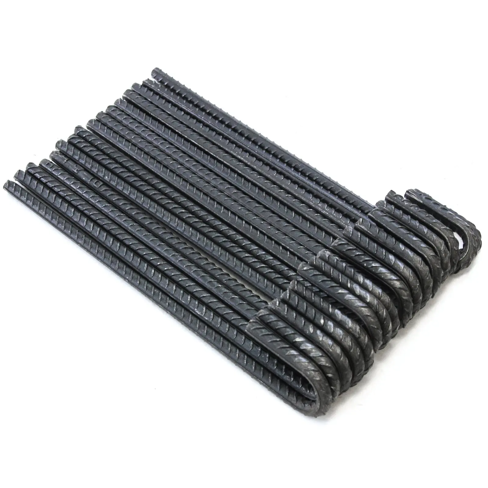 4 Pack Heavy Duty J Hook Steel Rebar Ground Stake 18in