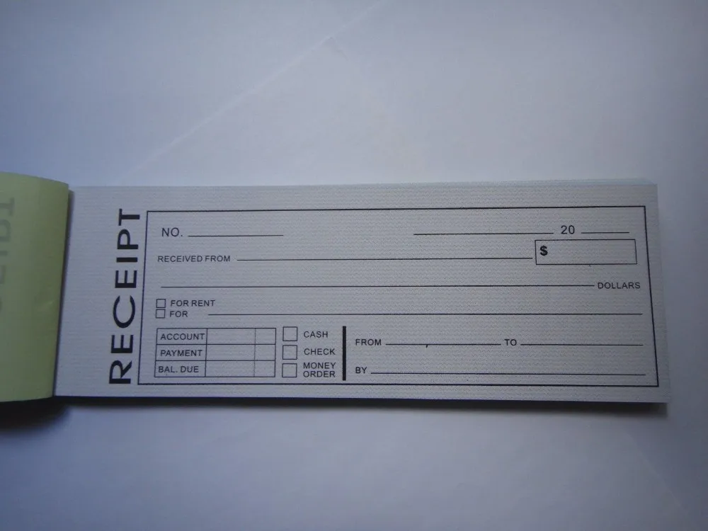 2 Cash Rent CARBONLESS Receipt Book 2 Part 50 Set Money Record Booklet Duplicate