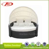 Outdoor Furniture Rattan Round Sun Bed Patio Resin Wicker Hotel Waterproof Daybed with Canopy (DH-9636)