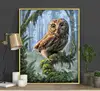 Needlework,DIY DMC cross stitch set full embroidery kit, owl flower pattern cross-stitch gift, home wall decor