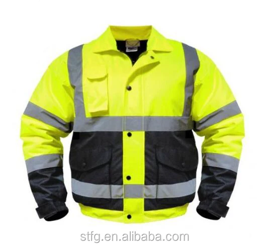 High Visibility Class III Reflective Jacket Removable Lining Two Tone