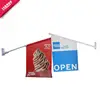 Free Design Shop and market use Custom Wall Mounted Flag Angled Wall Flag