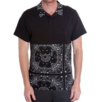 Mens Bandana T Shirt Printed With Polo Neck Buy Mens Bandana T