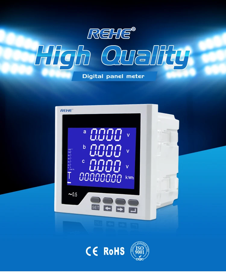Rh3d3y Lcd Display Digital Panel Mount Three Phase Multifunction