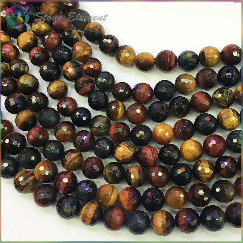Natural Mixed Color Red,Yellow Blue Tiger Eye Stone Loose