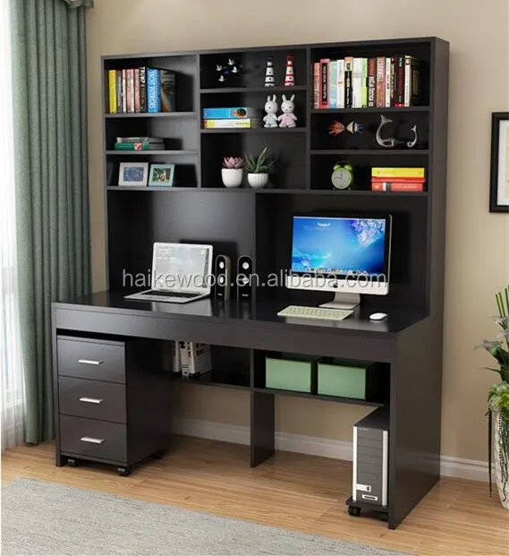 Modern White Color Bookcase Wooden With Study Table Buy Modern