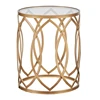 New design decorative metal mirrored eyelet end table