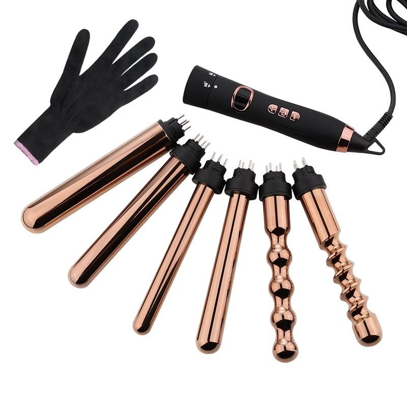 5 In 1 Hair Curler Wand Ceramic Tube Curling Device Salon Equipment ...