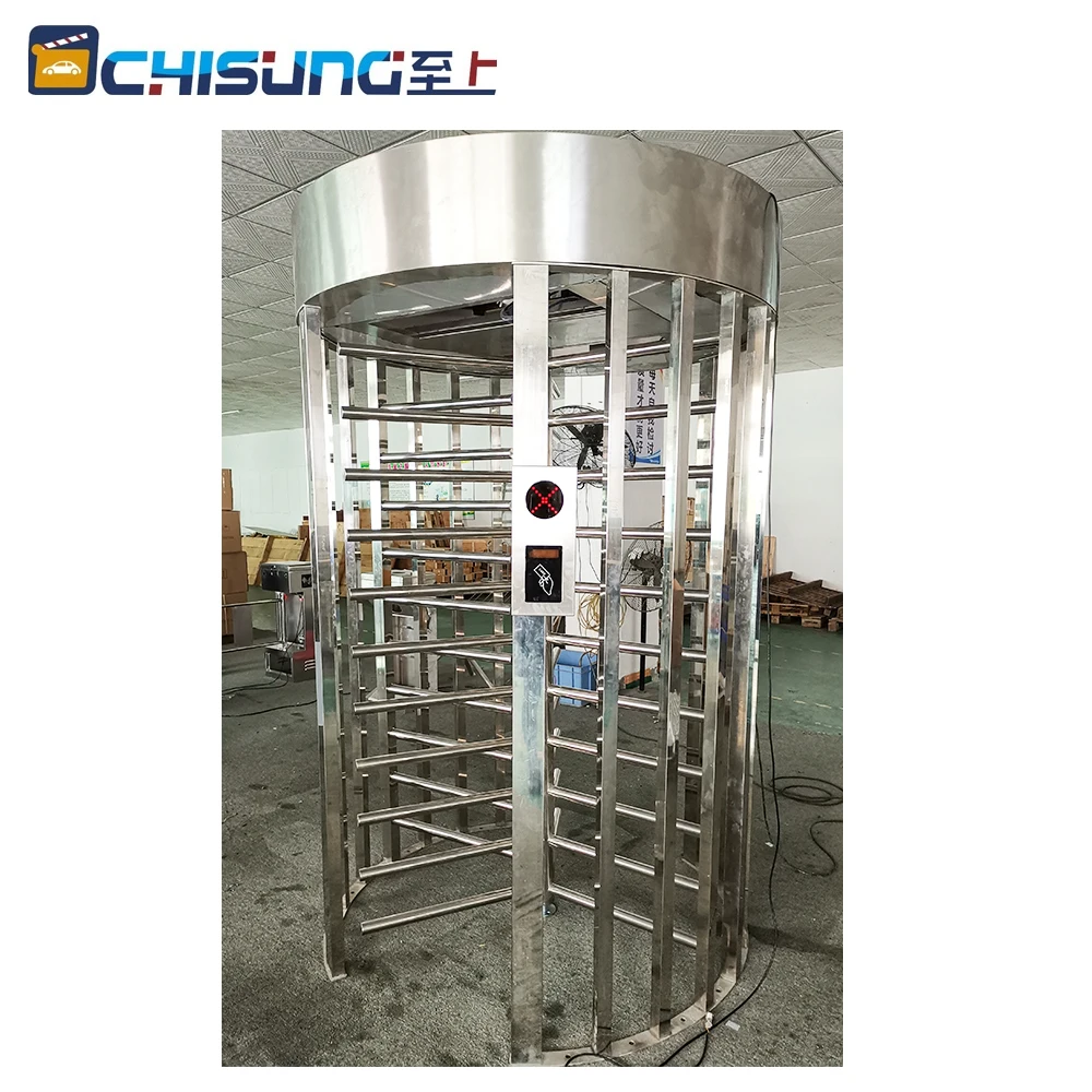 CHISUNG 360-Degree Rounded Fully Automatic High-End Access Control System Security Full Height Turnstile Gate