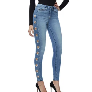 Women Vintage Washed Skinny Denim Jeans Sexy Ripped Pants
